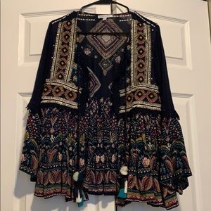 Boho Tribal Inspired Embellished Kimono